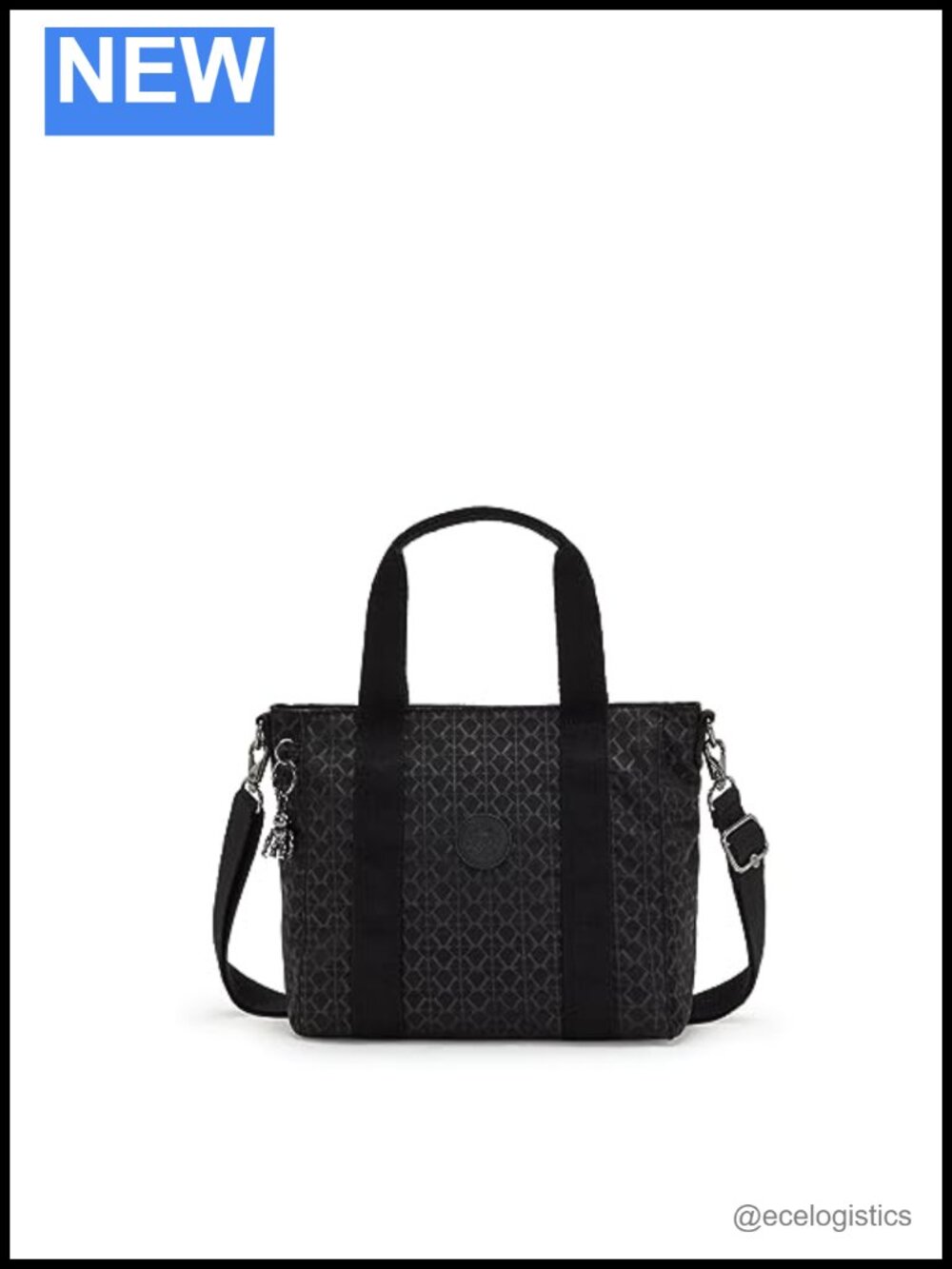 Kipling Asseni Mini Tote Bag Crinkled Nylon Lightweight Everyday Purse